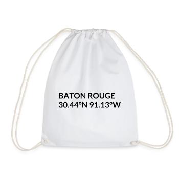 Coordonnées de Baton Rouge, Louisiane, États-Unis - Sac de sport léger - blanc - Devant