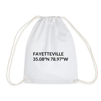 Coordonnées de Fayetteville, Caroline du Nord, États-Unis - Sac de sport léger - blanc - Devant