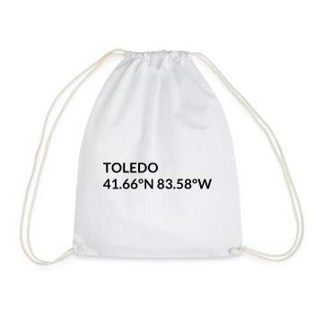 Toledo Ohio USA Koordinaten - Turnbeutel - Weiß - Vorne