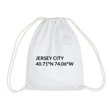 Coordonnées de Jersey City, New Jersey, États-Unis - Sac de sport léger - blanc - Devant