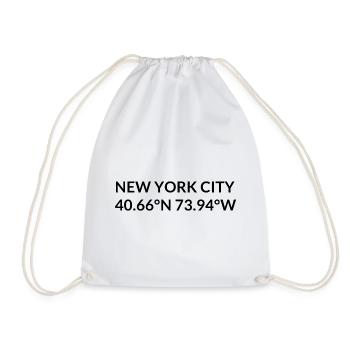 Coordonnées de New York, New York, États-Unis - Sac de sport léger - blanc - Devant