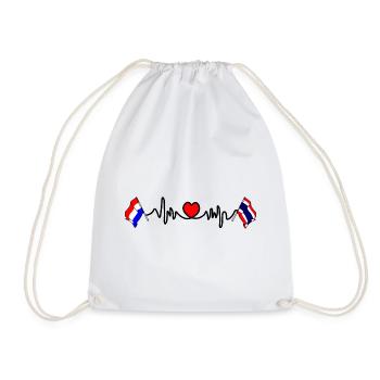 Cardio heart Drapeau Pays-Bas Thaïlande - Sac de sport léger - blanc - Devant