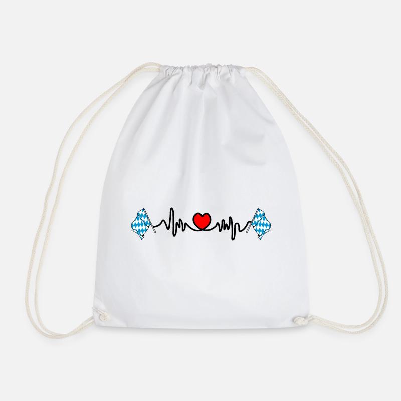 Heart rate cardio for Bayern - Drawstring Bag - white