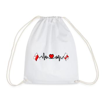 Cardio cardio drapeau Pologne, Poméranie occidentale - Sac de sport léger - blanc - Devant