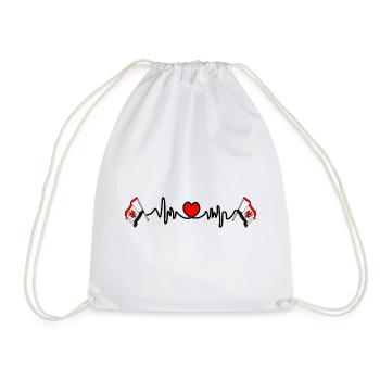 Heart rate cardio for Kuyavia Pomerania - Drawstring Bag - white - Front