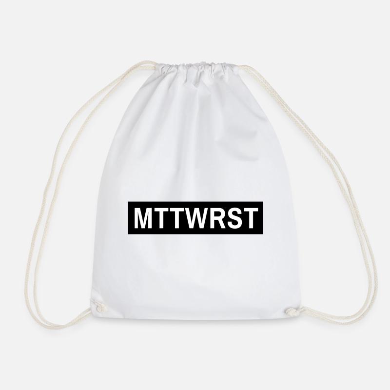 MTTWRST Typo Black Reverse - Turnbeutel - Weiß