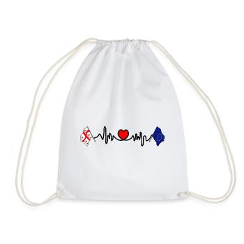 Cardio cardio Drapeau Géorgie drapeau Europe - Sac de sport léger - blanc - Devant