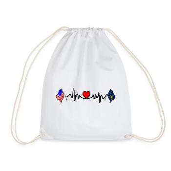 Cardio heart avec drapeau des États-Unis et drapeau de la Pennsylvanie - Sac de sport léger - blanc - Devant