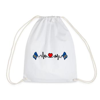 Heart rate cardio from Oslo - Drawstring Bag - white - Front