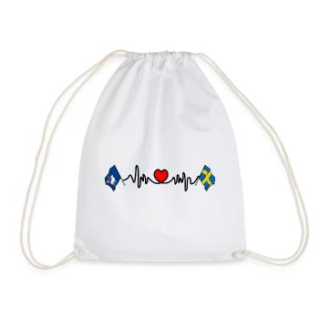 Gotland & Sweden – Island in your heart - Drawstring Bag - white - Front