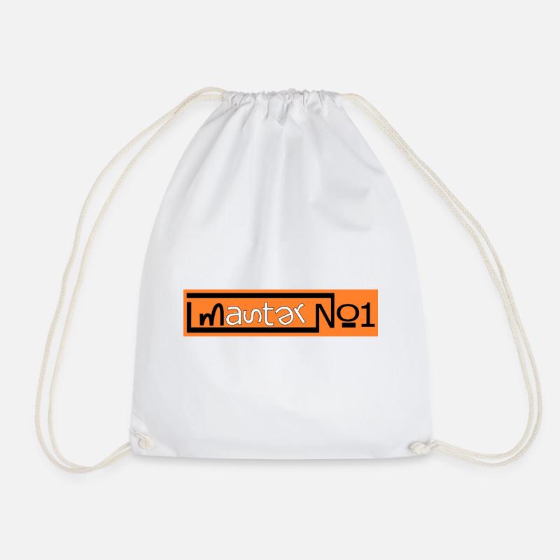 Master Number One - Drawstring Bag - white