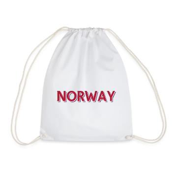 Mountain landscape with midnight sun - Drawstring Bag - white - Front