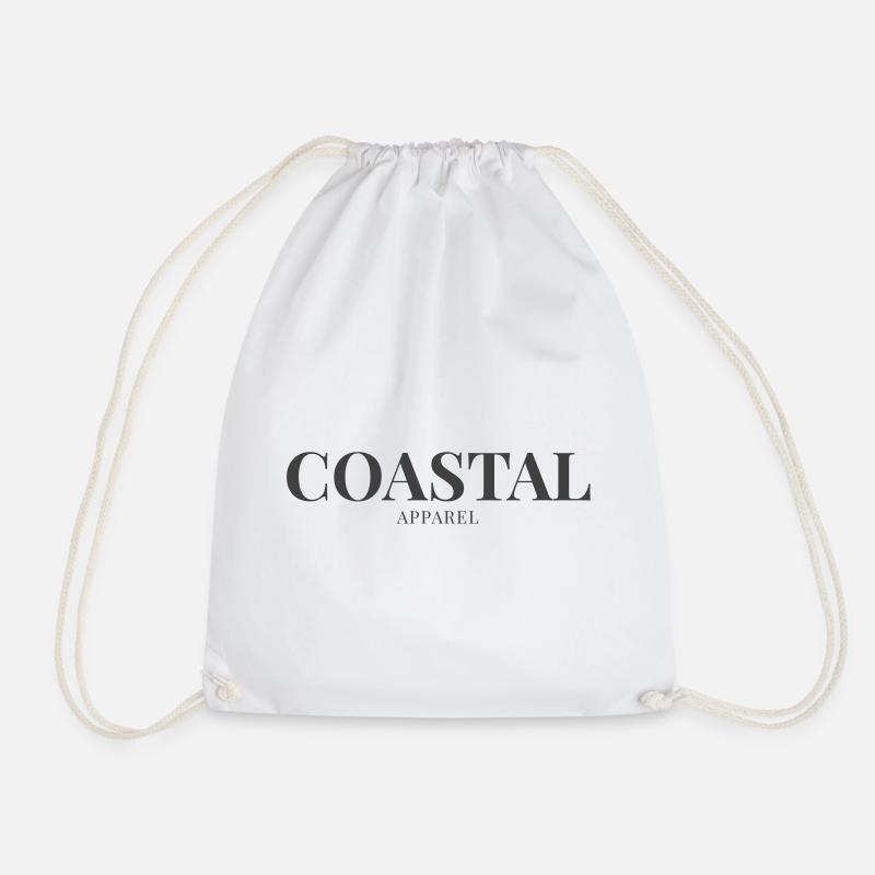 Coastal - Drawstring Bag - white