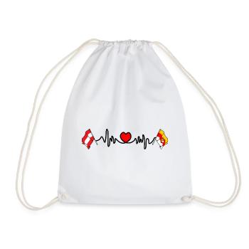 Kärnten Drapeaux Battements de cœur - Sac de sport léger - blanc - Devant