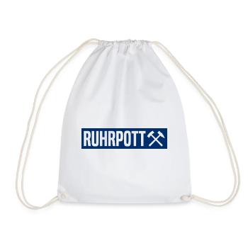 Ruhrpott - Ruhr Pott - Zeche - Zollverein - NRW - Drawstring Bag - white - Front