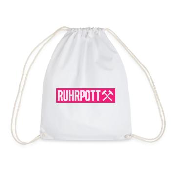 Ruhrpott - Ruhr Pott - Zeche - Zollverein - NRW - Drawstring Bag - white - Front