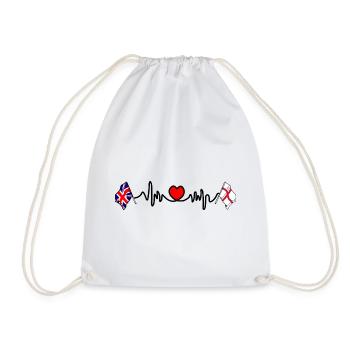 City of London & UK Heartbeat - Drawstring Bag - white - Front