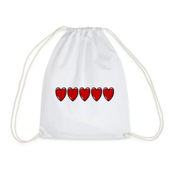 Amour de la ligne de cœur - Sac de sport léger - blanc - Devant