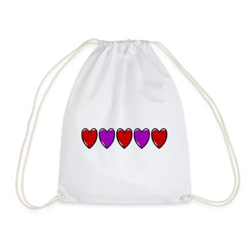 Amour de la ligne de cœur - Sac de sport léger - blanc - Devant