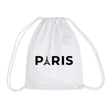 Paris Eiffel Tower Noir Souvenir France - Sac de sport léger - blanc - Devant