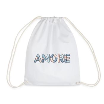Amore Gift for Women Love Motif - Drawstring Bag - white - Front
