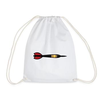 Fléchette en action - Sac de sport léger - blanc - Devant