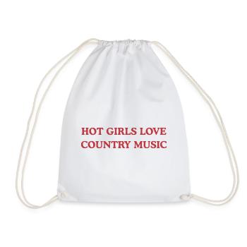 Hot Girls Love Country Love  - Turnbeutel - Weiß - Vorne