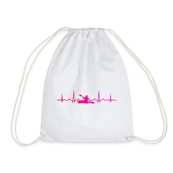 Idée cadeau pour un passionné de rafting en eaux vives avec kayak - Sac de sport léger - blanc - Devant