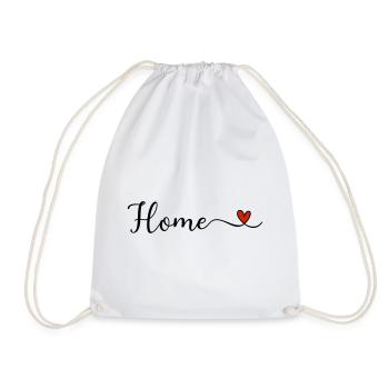 Home Heart - Drawstring Bag - white - Front