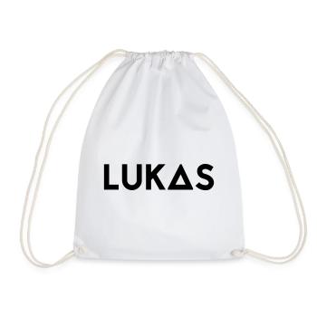 First name Lukas - Drawstring Bag - white - Front