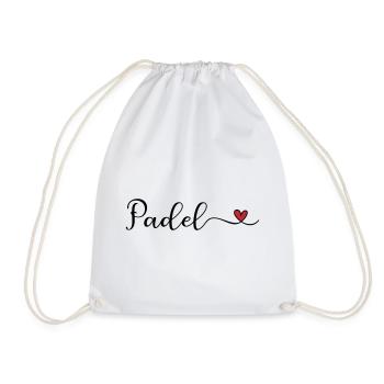 Padel Heart Design - Drawstring Bag - white - Front