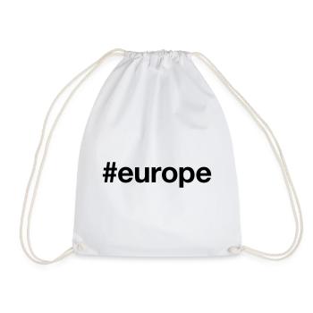 EUROPA Europe Hashtag - Turnbeutel - Weiß - Vorne