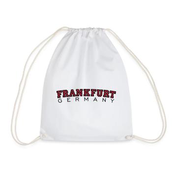 Frankfurt Germany Black&Red - Drawstring Bag - white - Front