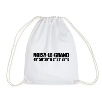 Noisy-le-Grand coordinates - Drawstring Bag - white - Front