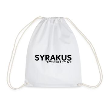 Syracuse coordinates - Drawstring Bag - white - Front