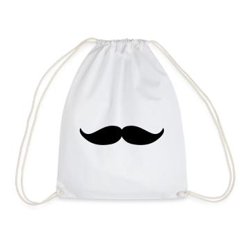 Schnauzbart – Moustache - Turnbeutel - Weiß - Vorne