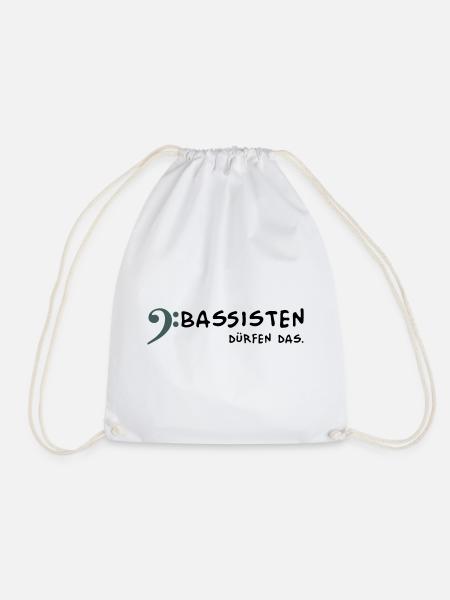Bassists are allowed to - Drawstring Bag - white