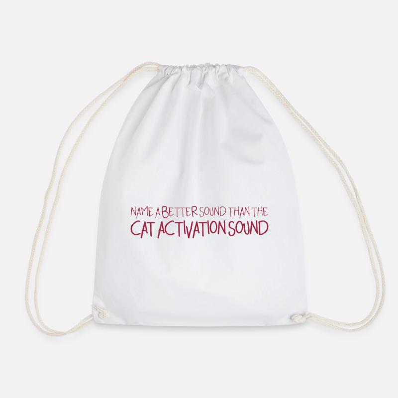 catactivation - Drawstring Bag - white