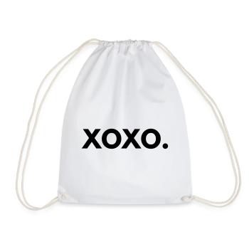 XOXO – Minimalistisches Bold-Schrift Design - Turnbeutel - Weiß - Vorne