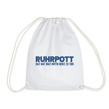 Ruhrpott - Dat hat wat mittn Herz zu tun - Zeche - Drawstring Bag - white - Front