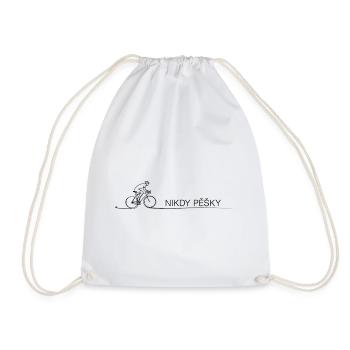 Bicycle Saying Gift for Cyclists & Cyclists - Drawstring Bag - white - Front
