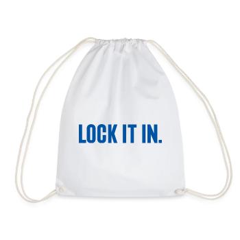 Basketball Lover Game Lock It in - Drawstring Bag - white - Front
