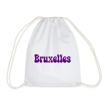 Brüsseler Purple Bubble Tippfehler - Turnbeutel - Weiß - Vorne