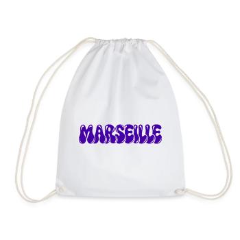 Marseille Lila Blasen - Turnbeutel - Weiß - Vorne
