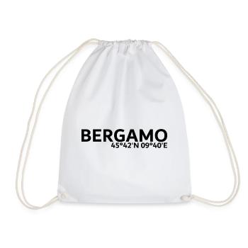 Bergamo Koordinaten - Turnbeutel - Weiß - Vorne