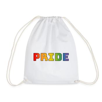 rainbow pride LGBT lgbtqi queer - Drawstring Bag - white - Front