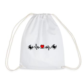 Fréquence cardiaque cardio Cancer Cancer - Sac de sport léger - blanc - Devant