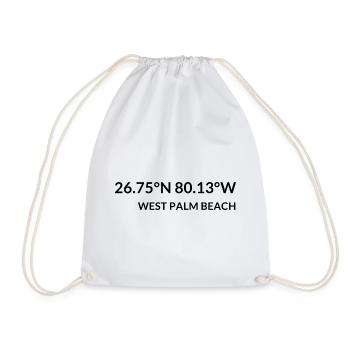 West Palm Beach Florida USA Koordinaten - Turnbeutel - Weiß - Vorne