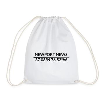 Newport News Virginia USA Koordinaten - Turnbeutel - Weiß - Vorne