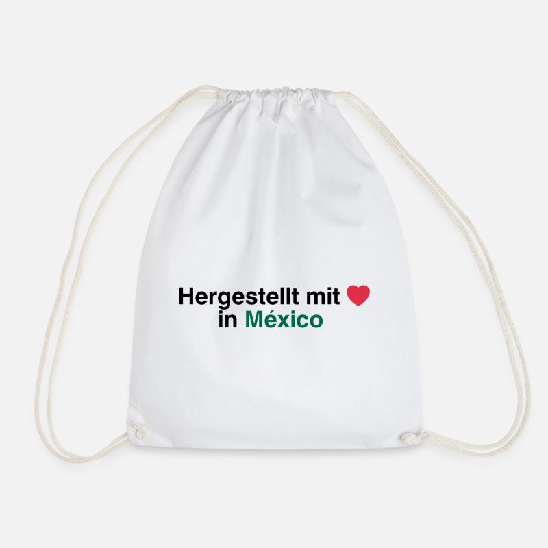 Hergestellt mit ❤️ in Mexiko - Turnbeutel - Weiß